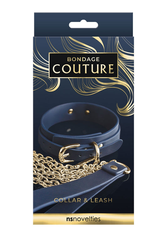 18841 ns novelties bondage couture bondage couture collar leash