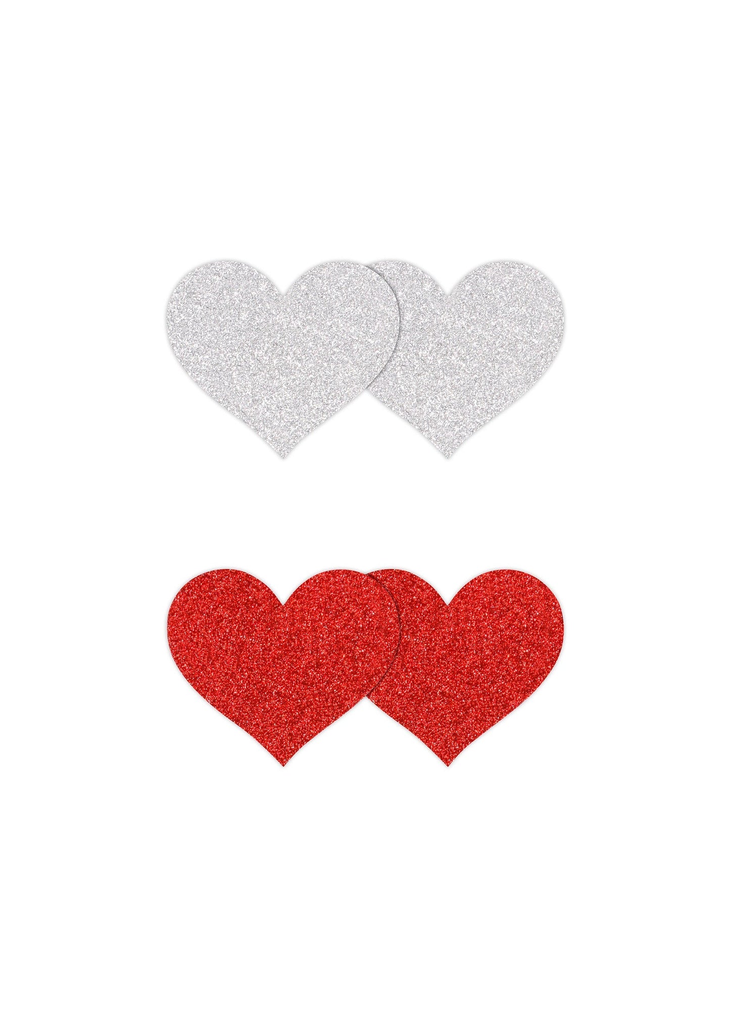 19168 ns novelties pretty pasties pasties glitter hearts 2 pair