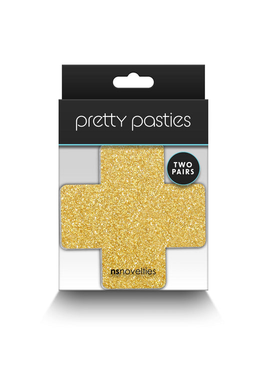 19169 ns novelties pretty pasties pasties glitter cross 2 pair