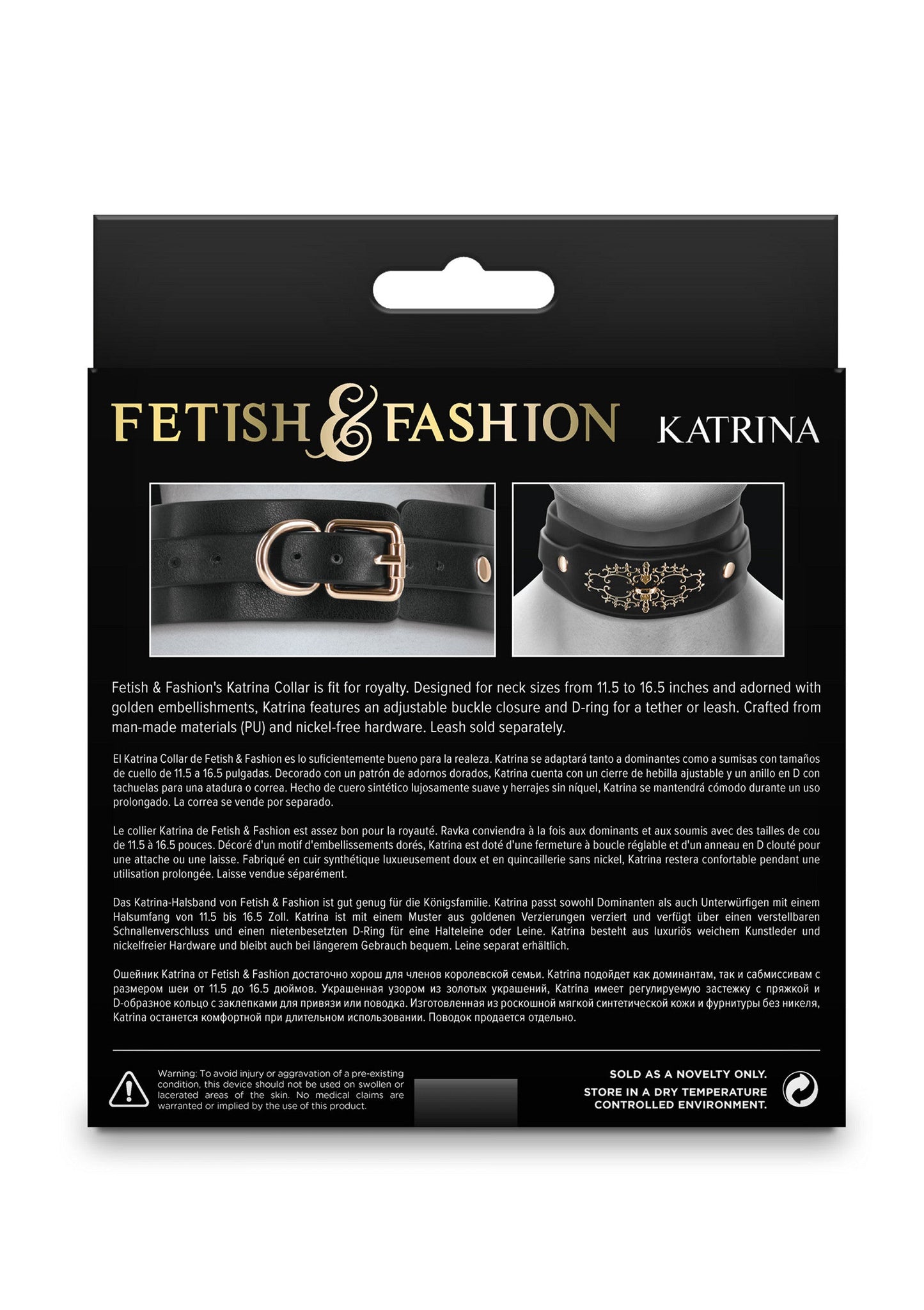 19230 ns novelties fetish fashion katrina collar