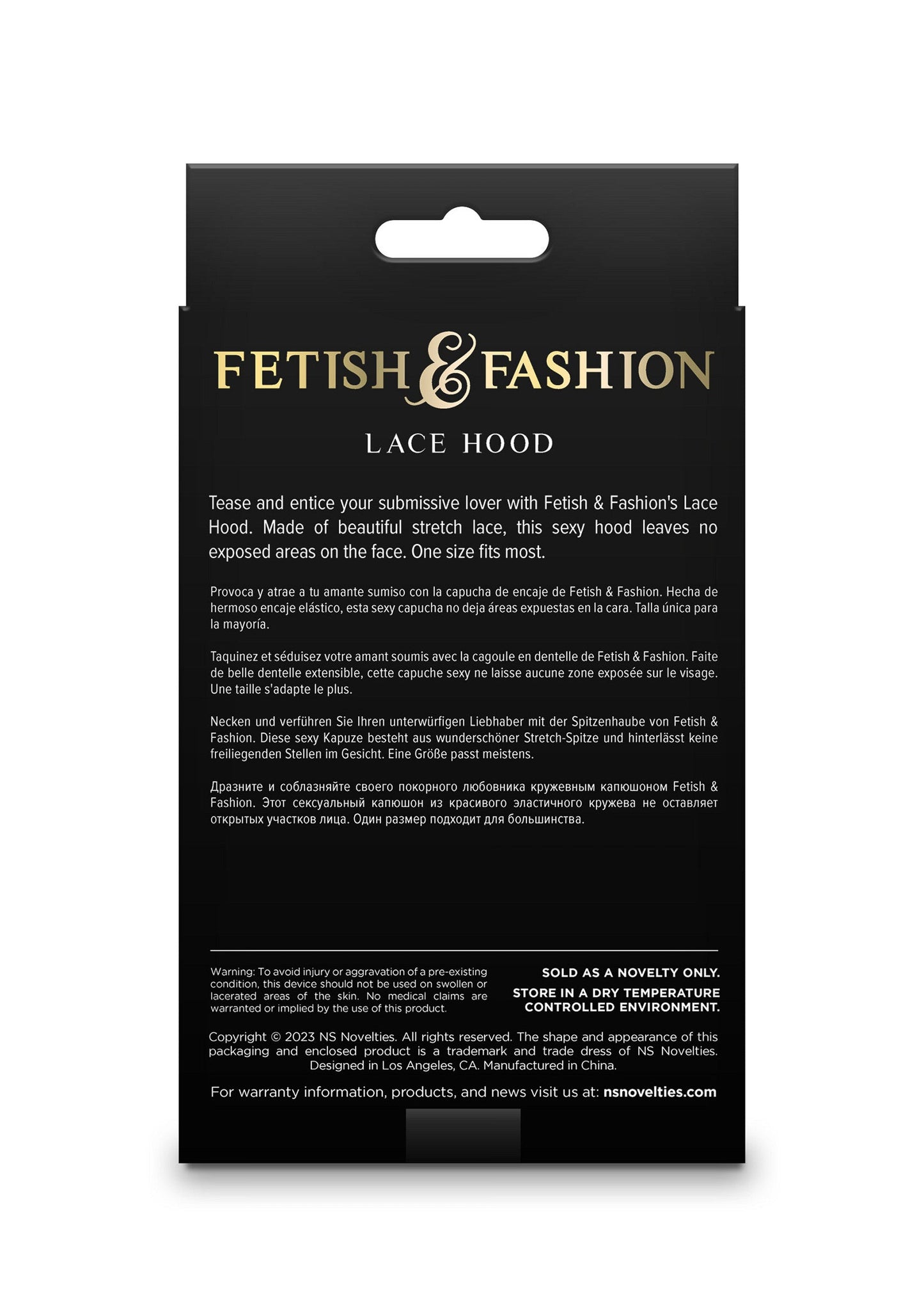 19240 ns novelties fetish fashion lace hood