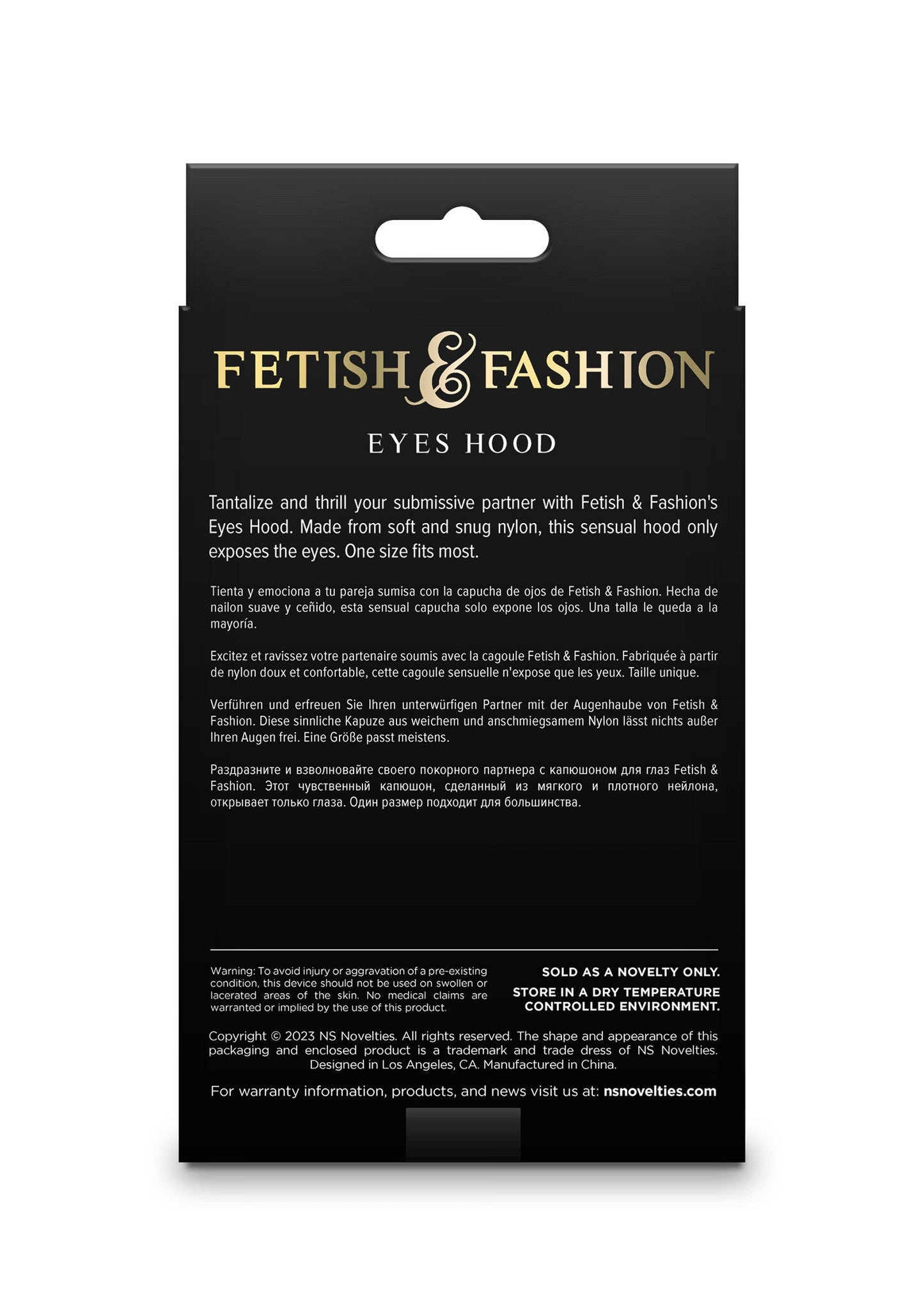 19243 ns novelties fetish fashion eyes hood