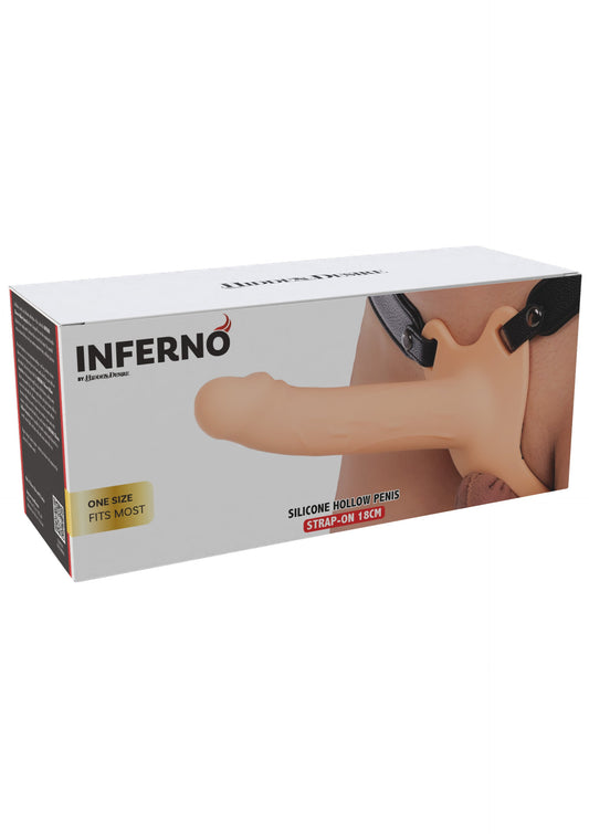 Hollow Penis Strapon Silicone 18 cm