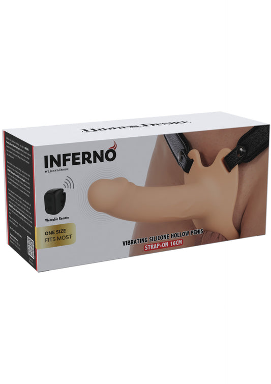 Hollow Penis Strapon Vibrating Silicone 16 cm