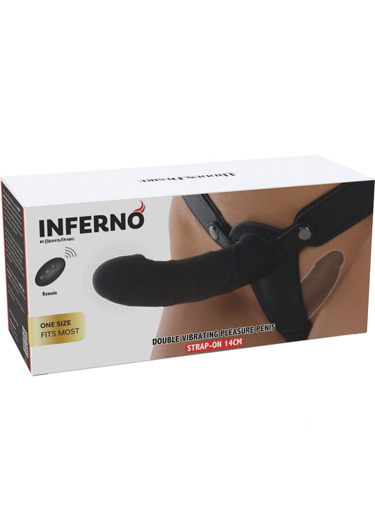 Double Vibrating Pleasure Penis Strapon Silicone 14 cm