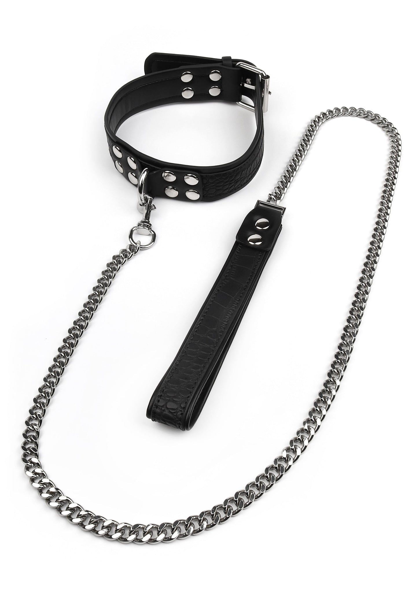 Croc-Embossed Collar & Leash