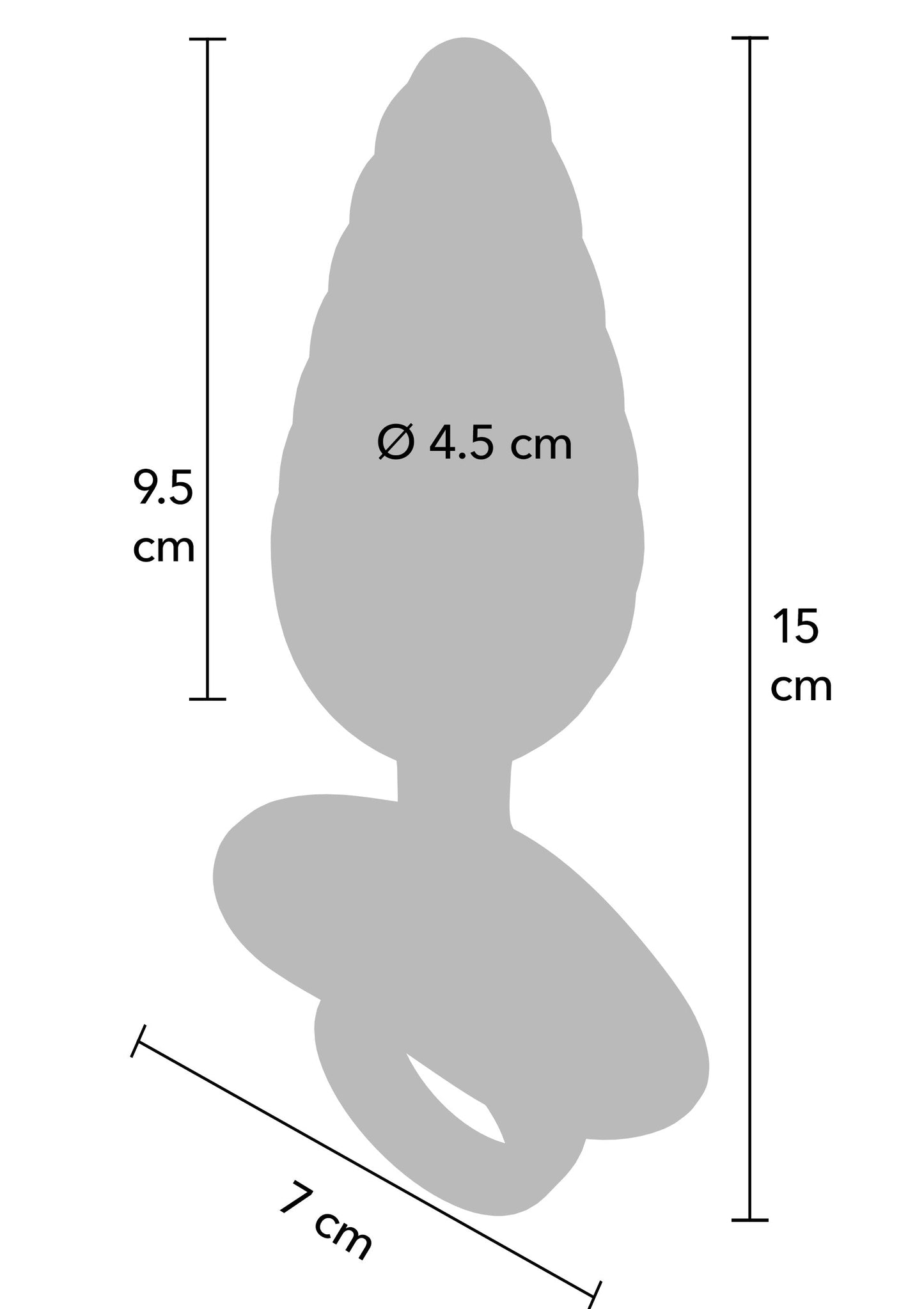 Ribbed Anal Plug Vibrating + Remote