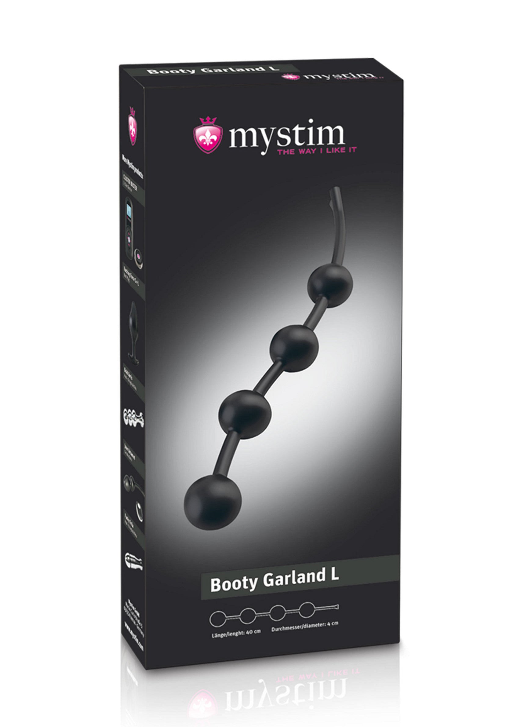 33550 mystim booty garland anal chain l
