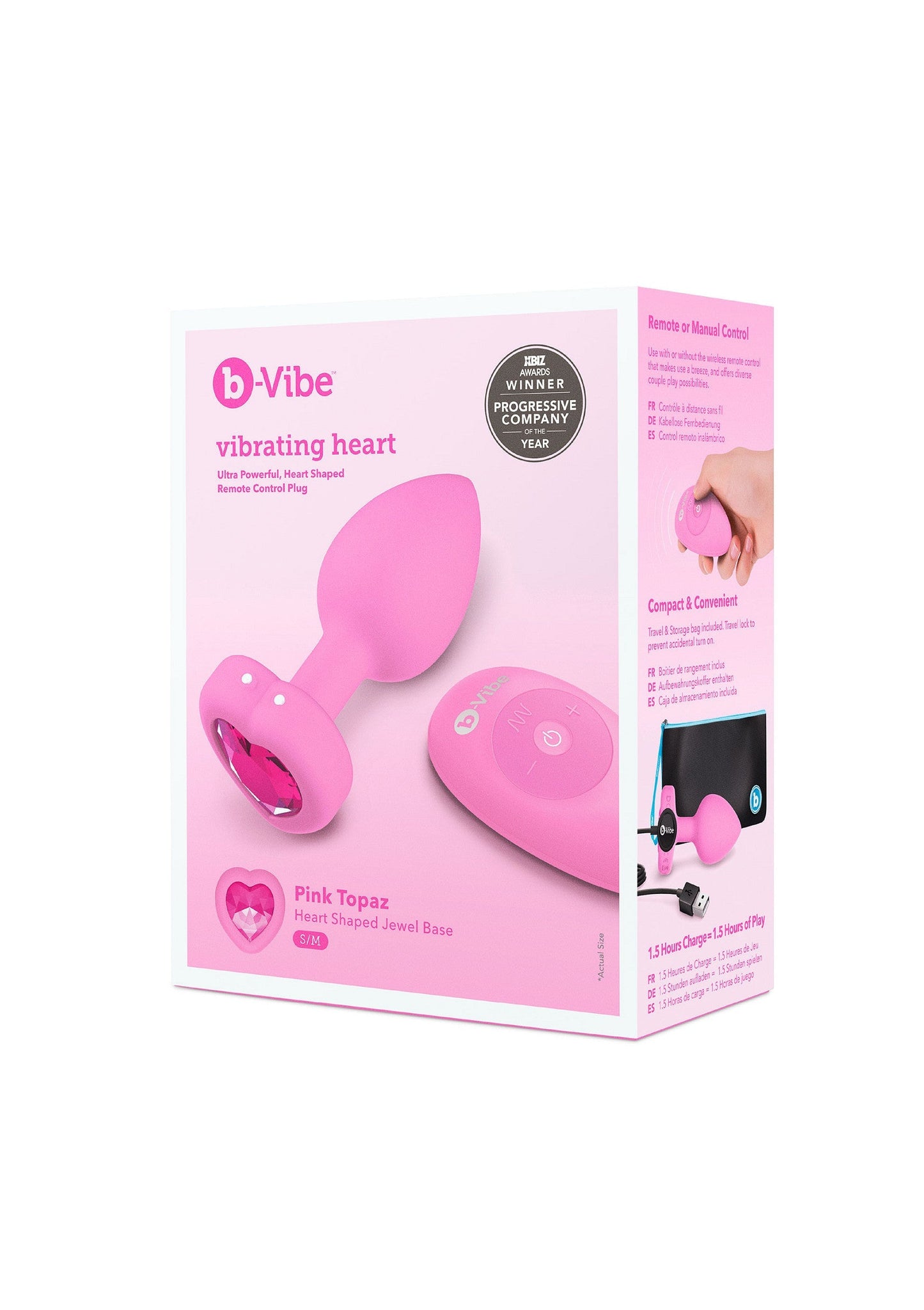 35454 b vibe vibr heart plug sm