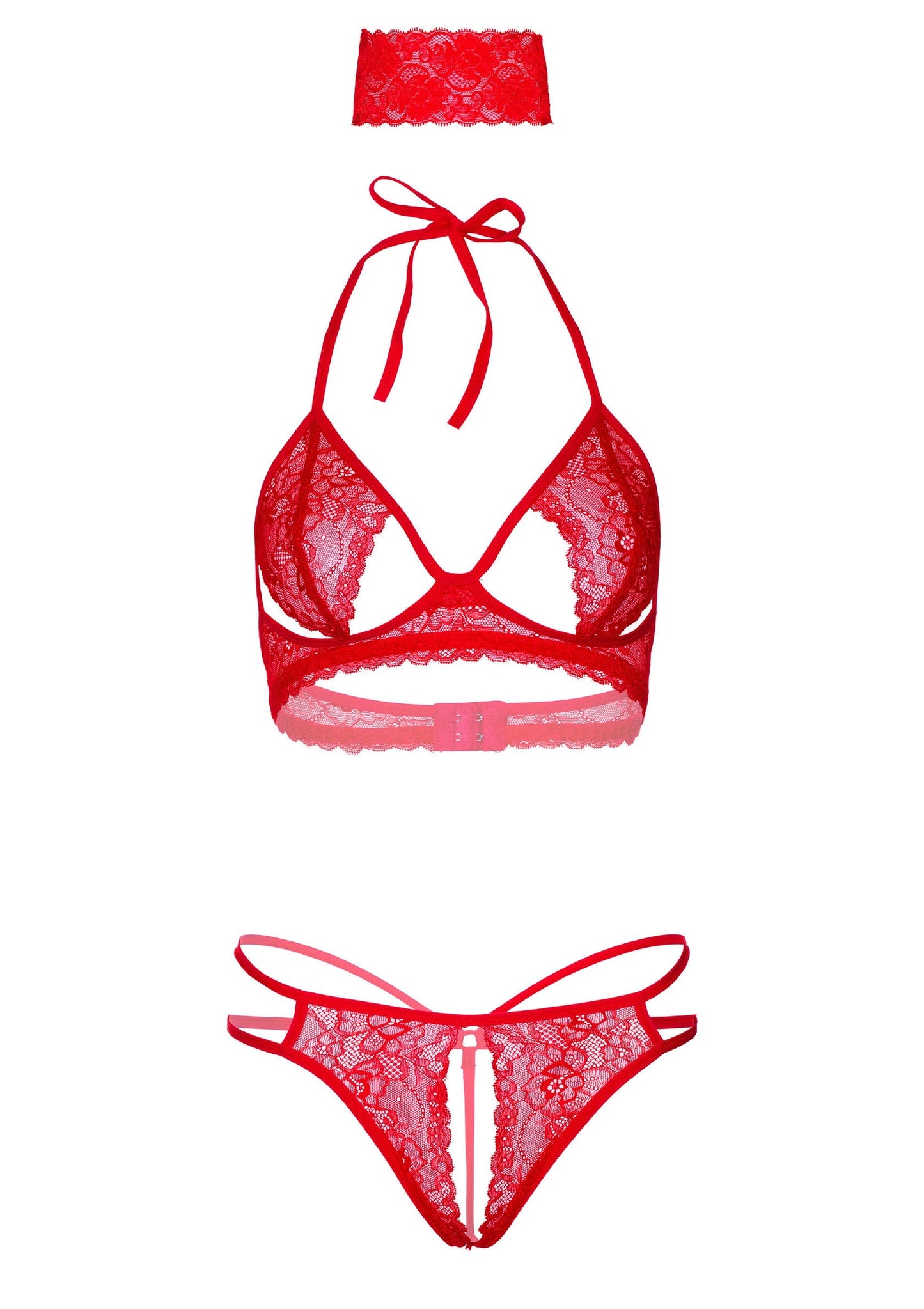 75121 daring intimates 3pc bra panty and blindfold