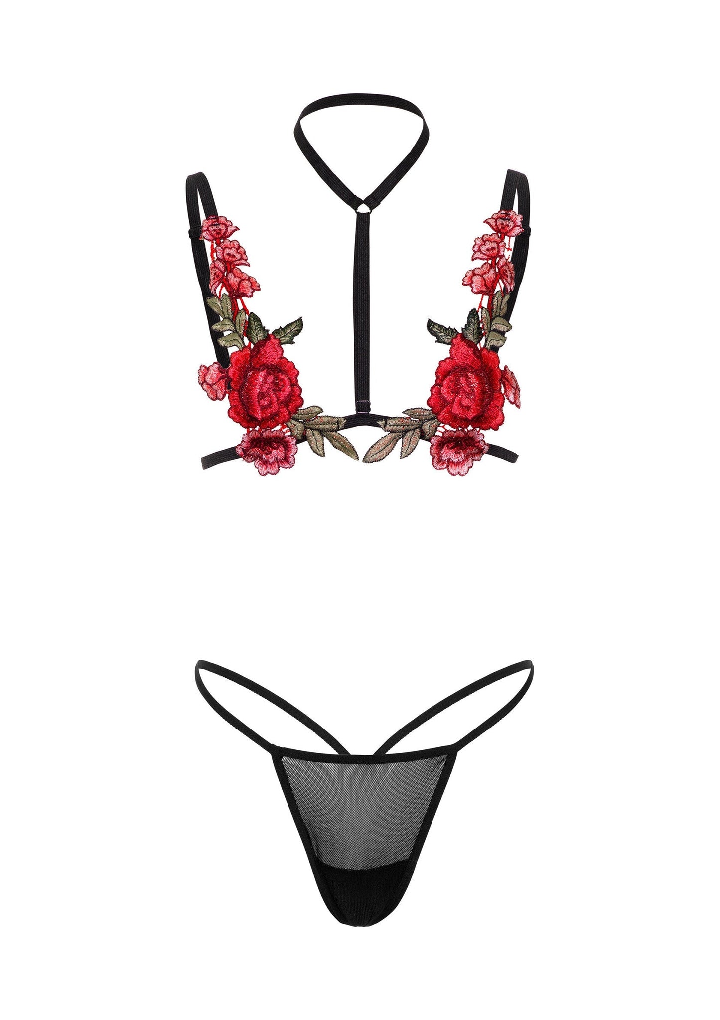 75140 daring intimates roses bra and panty set
