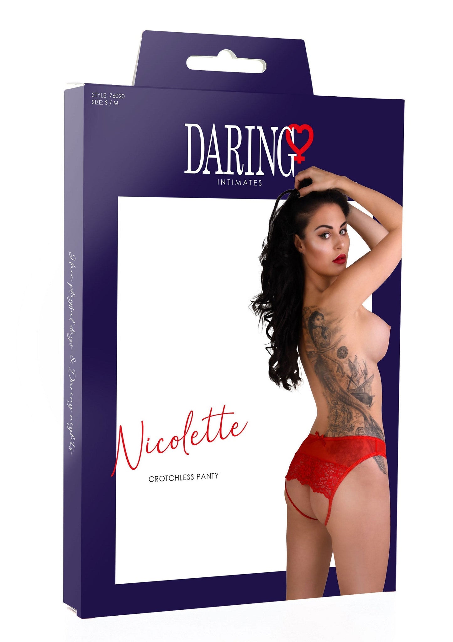 76020 daring intimates nicolette crotchless panty
