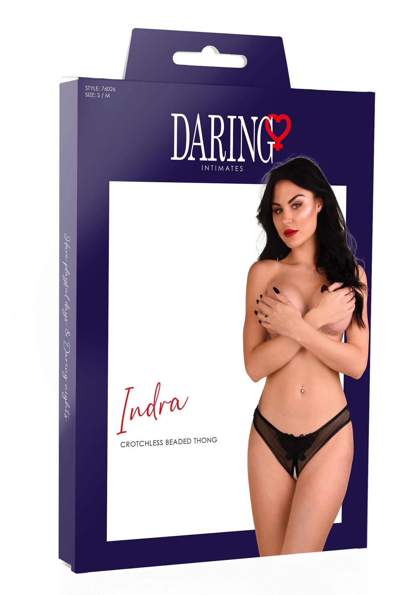 76026 daring intimates indra crotchless beaded thong
