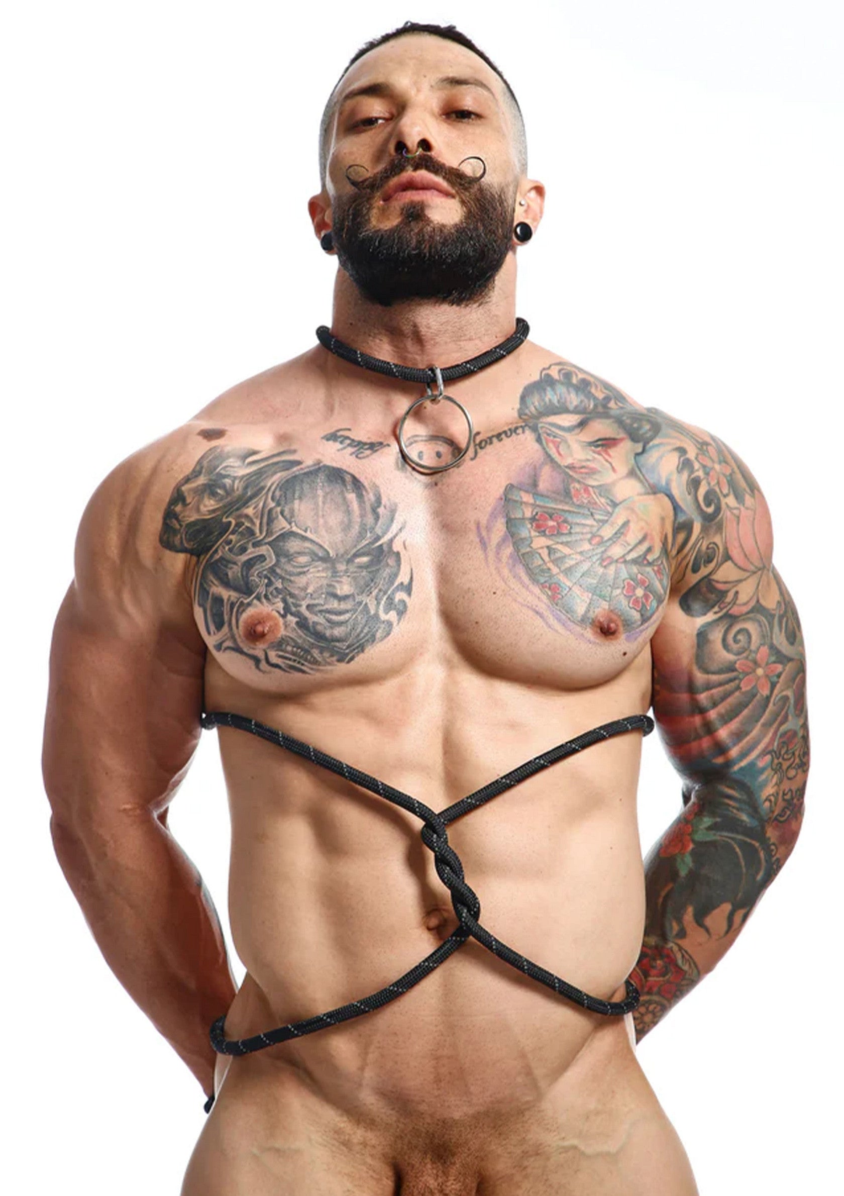 81289 mob eroticwear dngeon cock ring rope