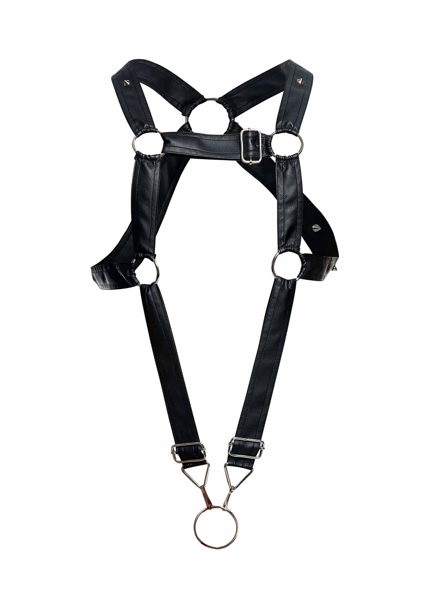 81297 mob eroticwear dngeon cross cockring harness