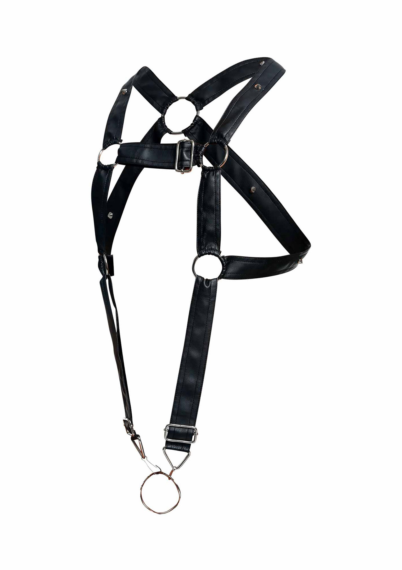 81297 mob eroticwear dngeon cross cockring harness