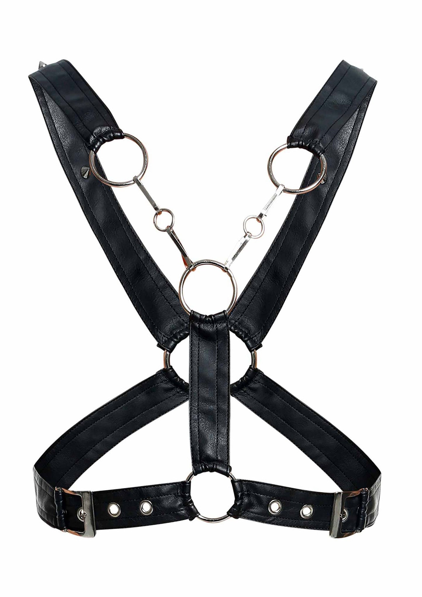 81298 mob eroticwear dngeon cross chain harness