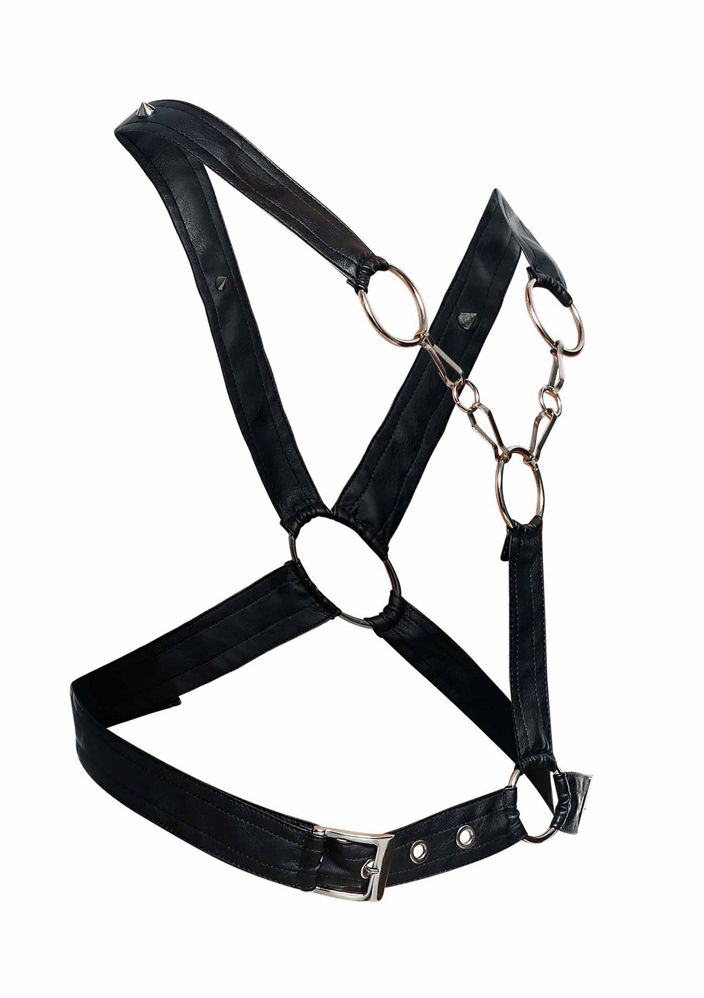 81298 mob eroticwear dngeon cross chain harness