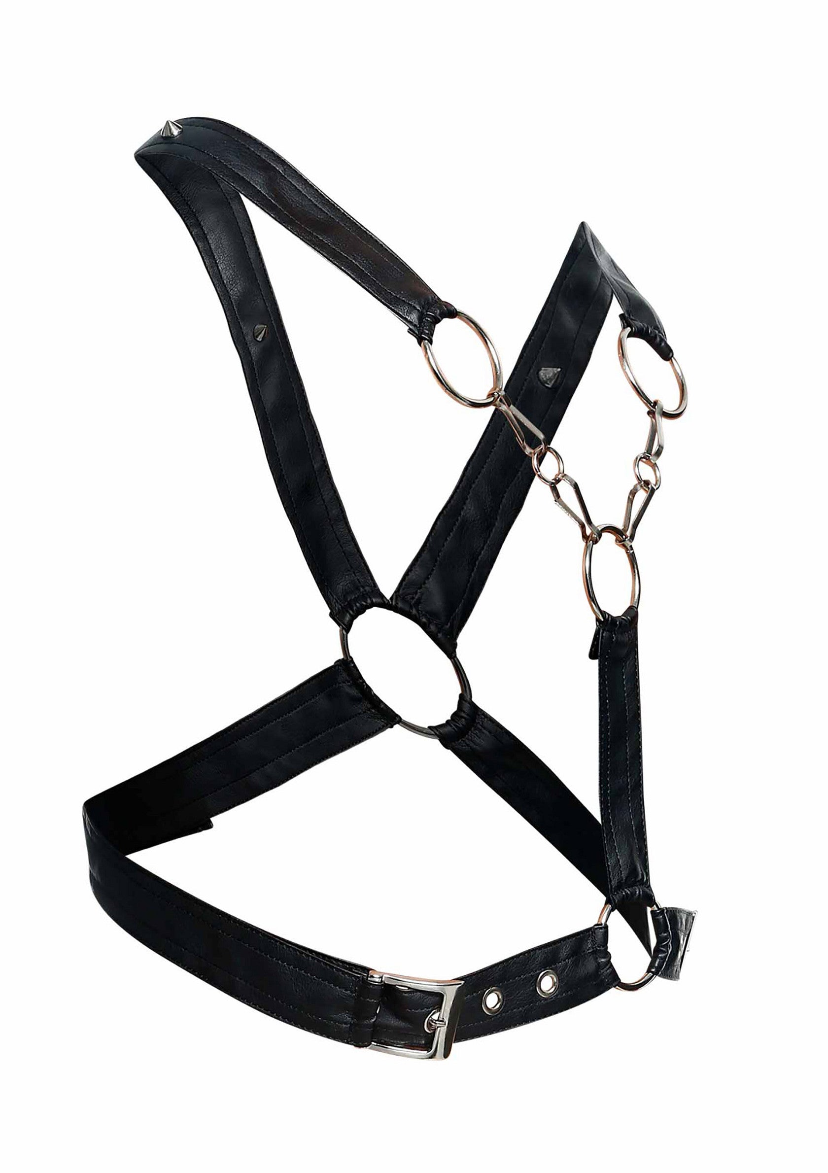 81298 mob eroticwear dngeon cross chain harness