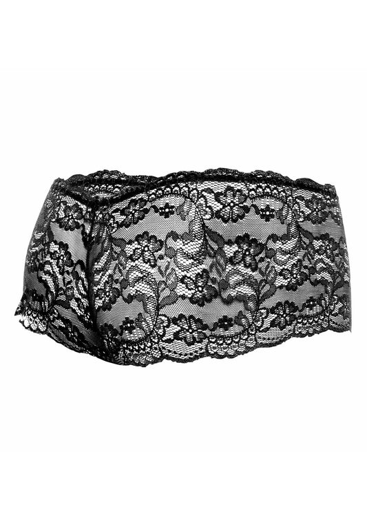 81329 mob eroticwear rose lace boy short