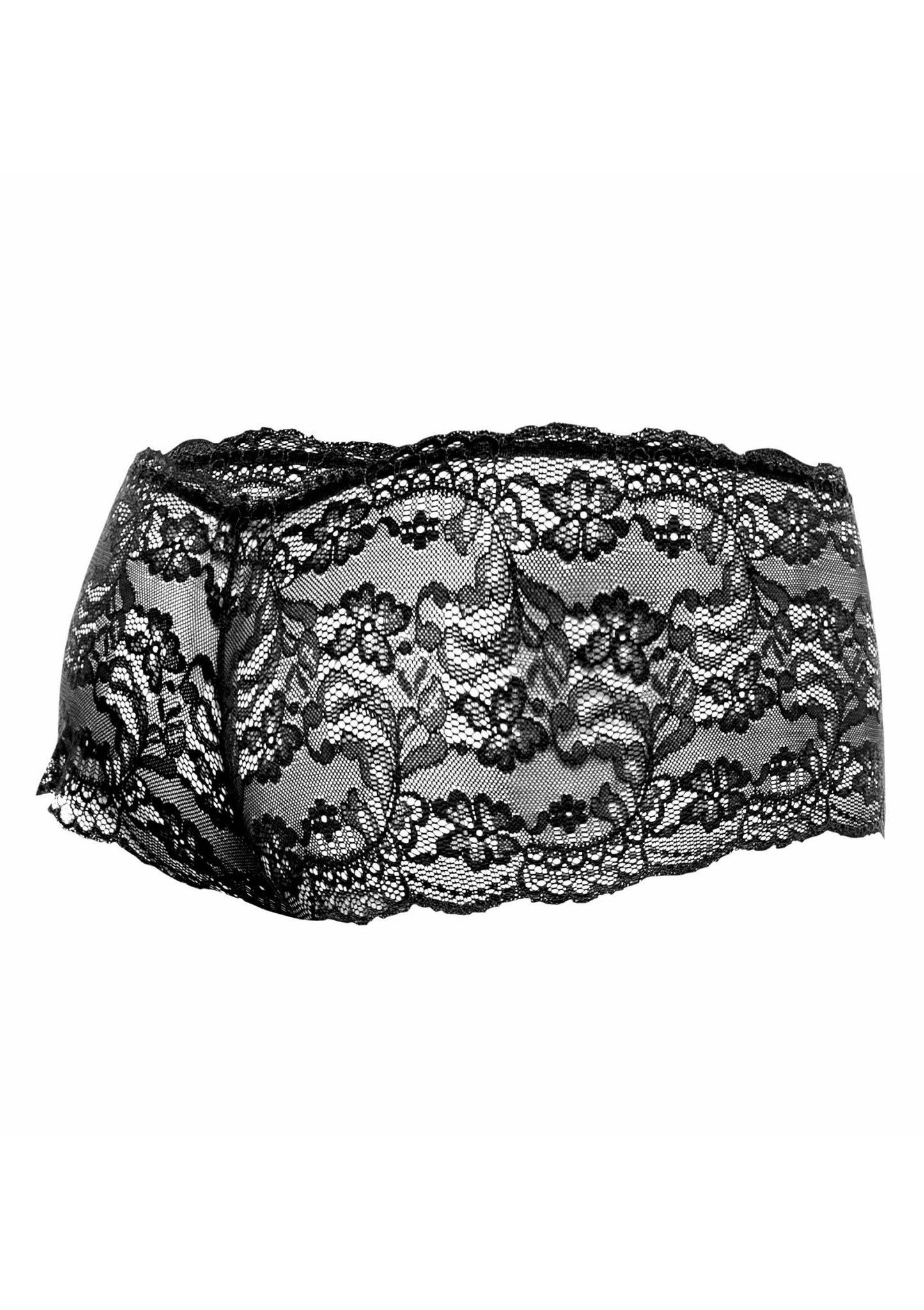 81329 mob eroticwear rose lace boy short