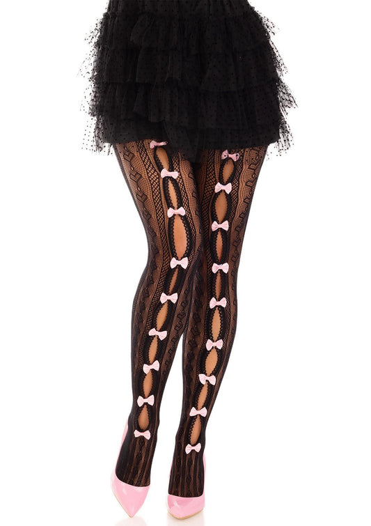 85065 leg avenue sweetheart striped net pantyhose