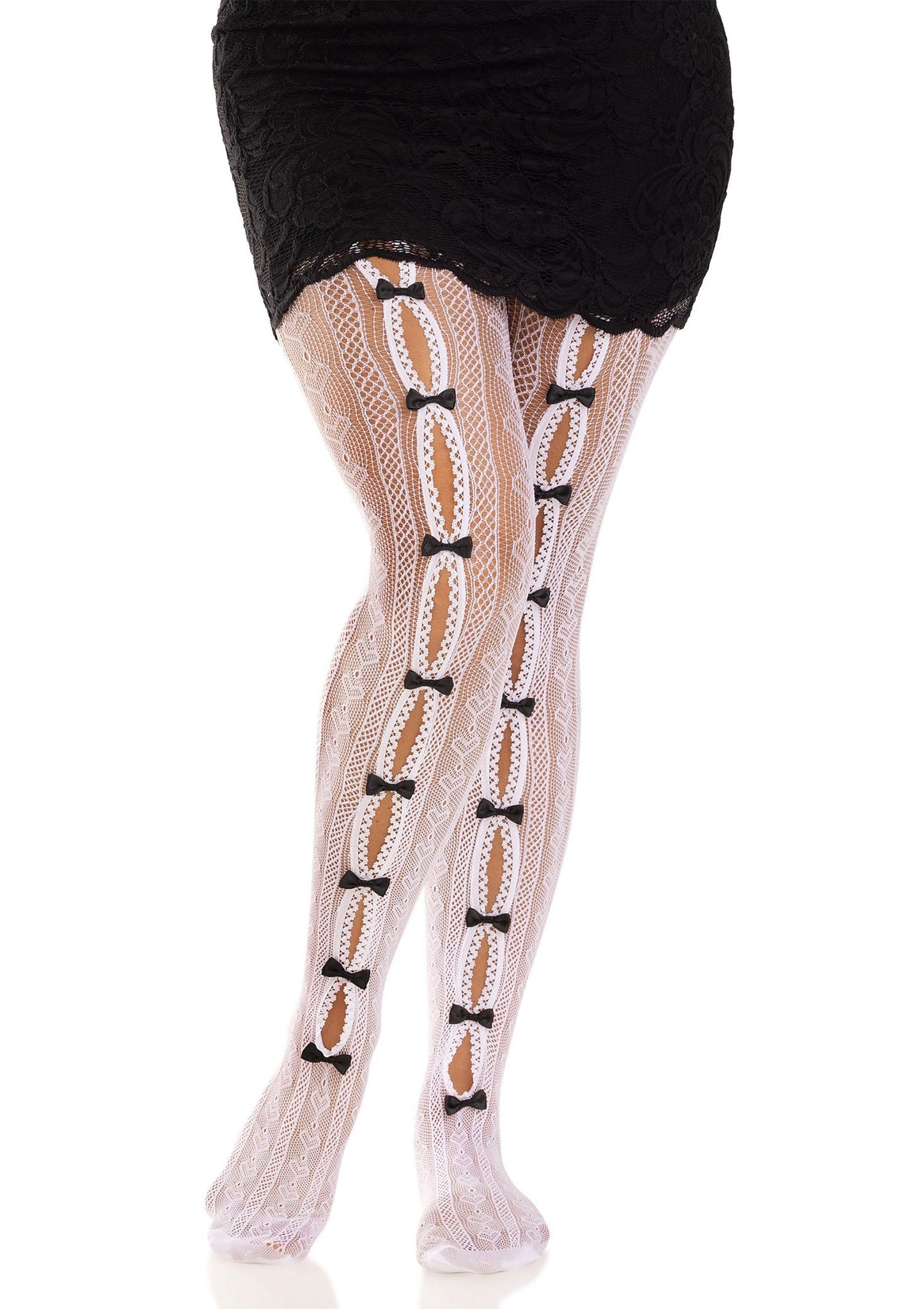 85065 leg avenue sweetheart striped net pantyhose