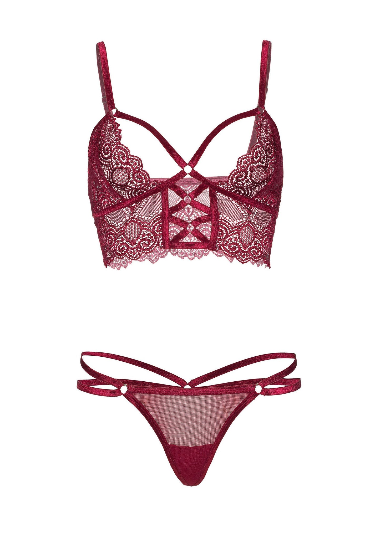 85259 leg avenue very sexy lingerie bralette with bodice detail and string