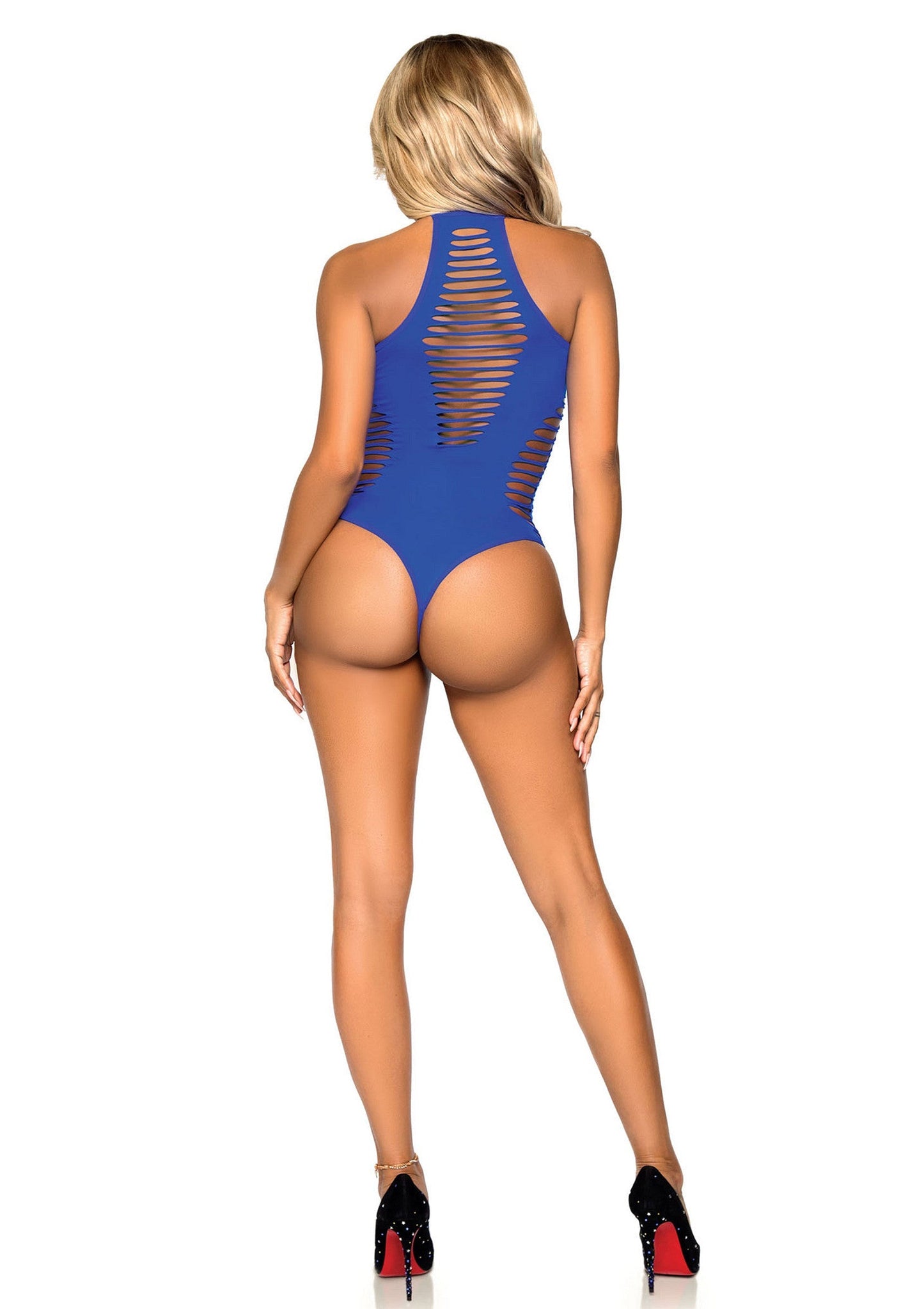 85315 leg avenue very sexy lingerie shredded racer back thong bodysuit