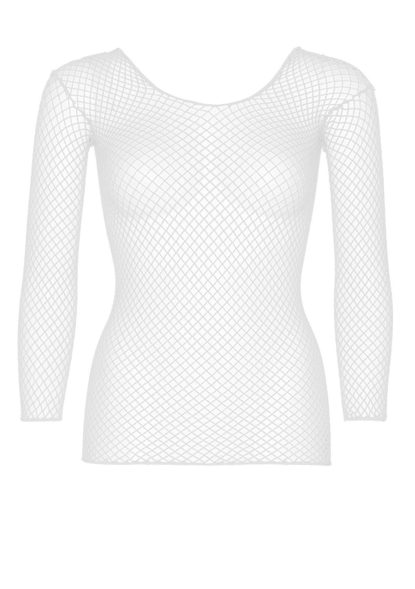 85387 leg avenue very sexy lingerie elastane long sleeved fishnet shirt