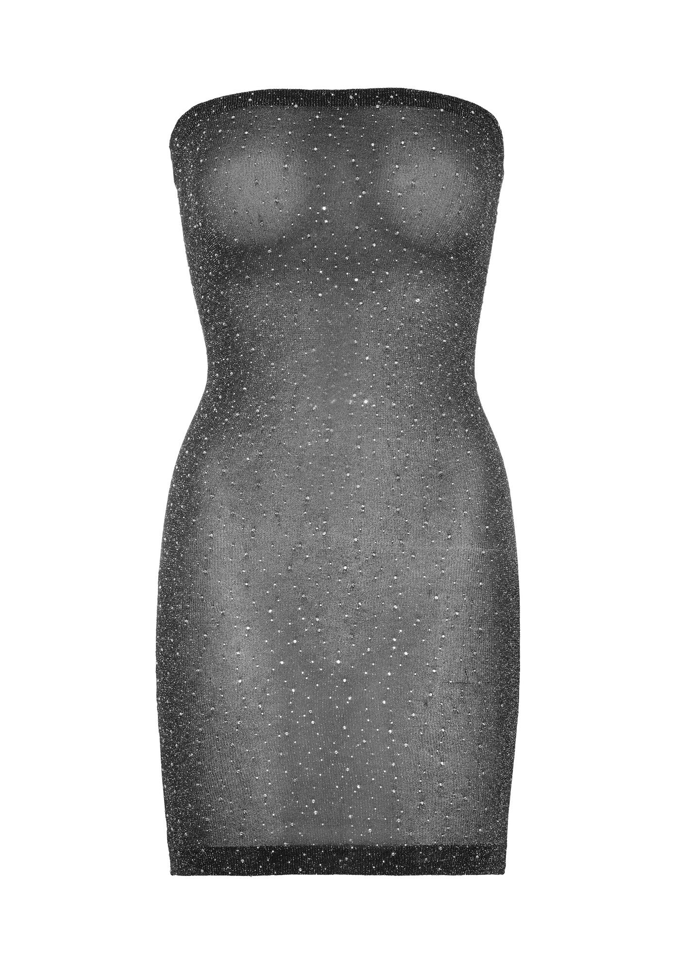 86515 leg avenue very sexy lingerie shimmer lurex rhinestone tube dress