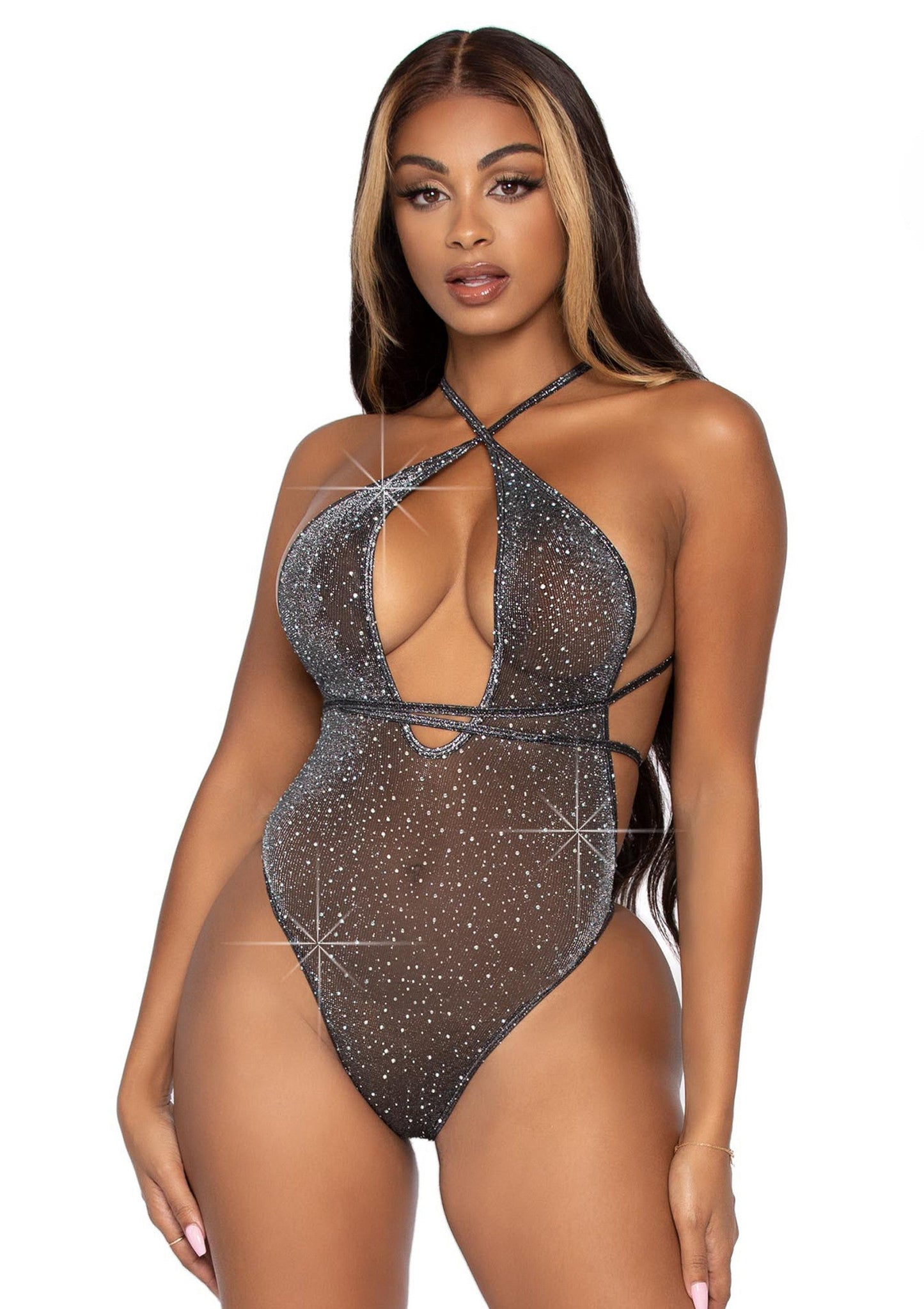 86575 leg avenue teddy with wrap around straps