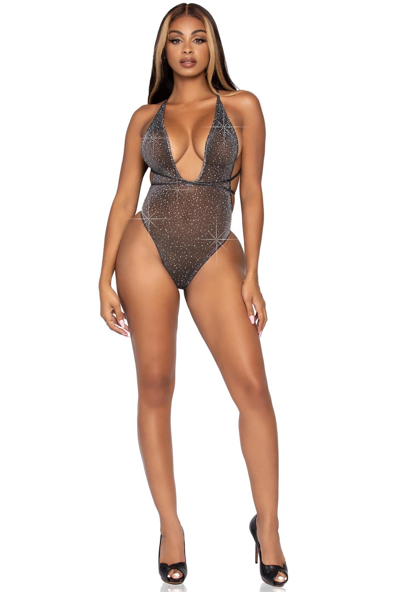 86575 leg avenue teddy with wrap around straps