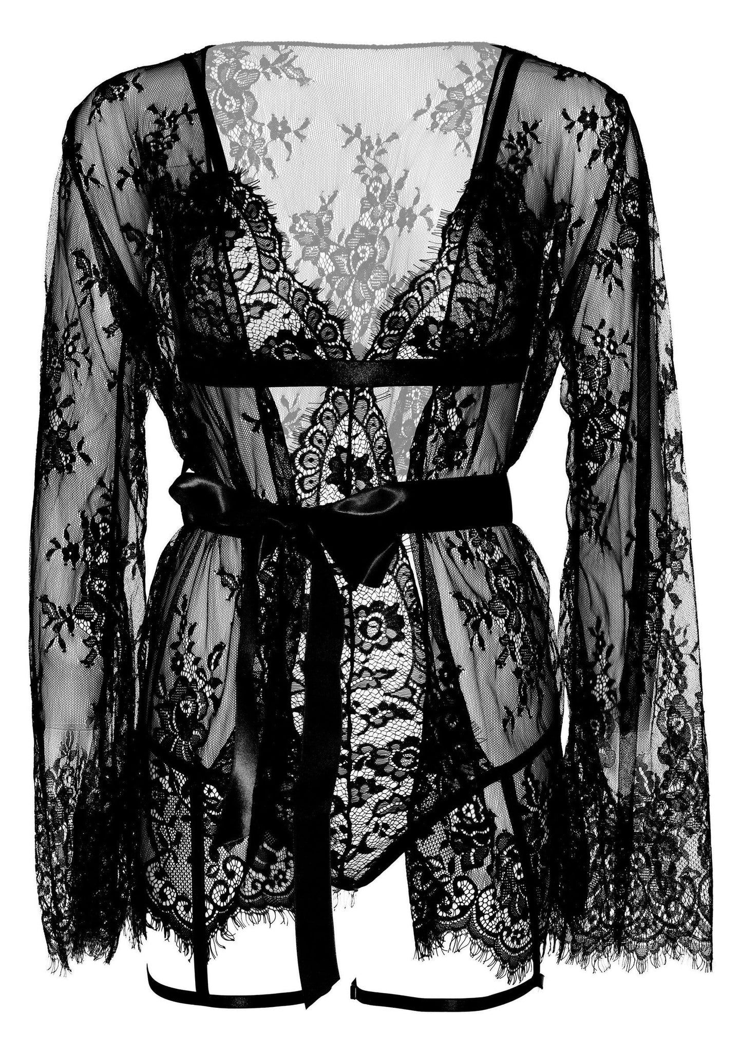 86608 leg avenue very sexy lingerie garter teddy with string back and robe