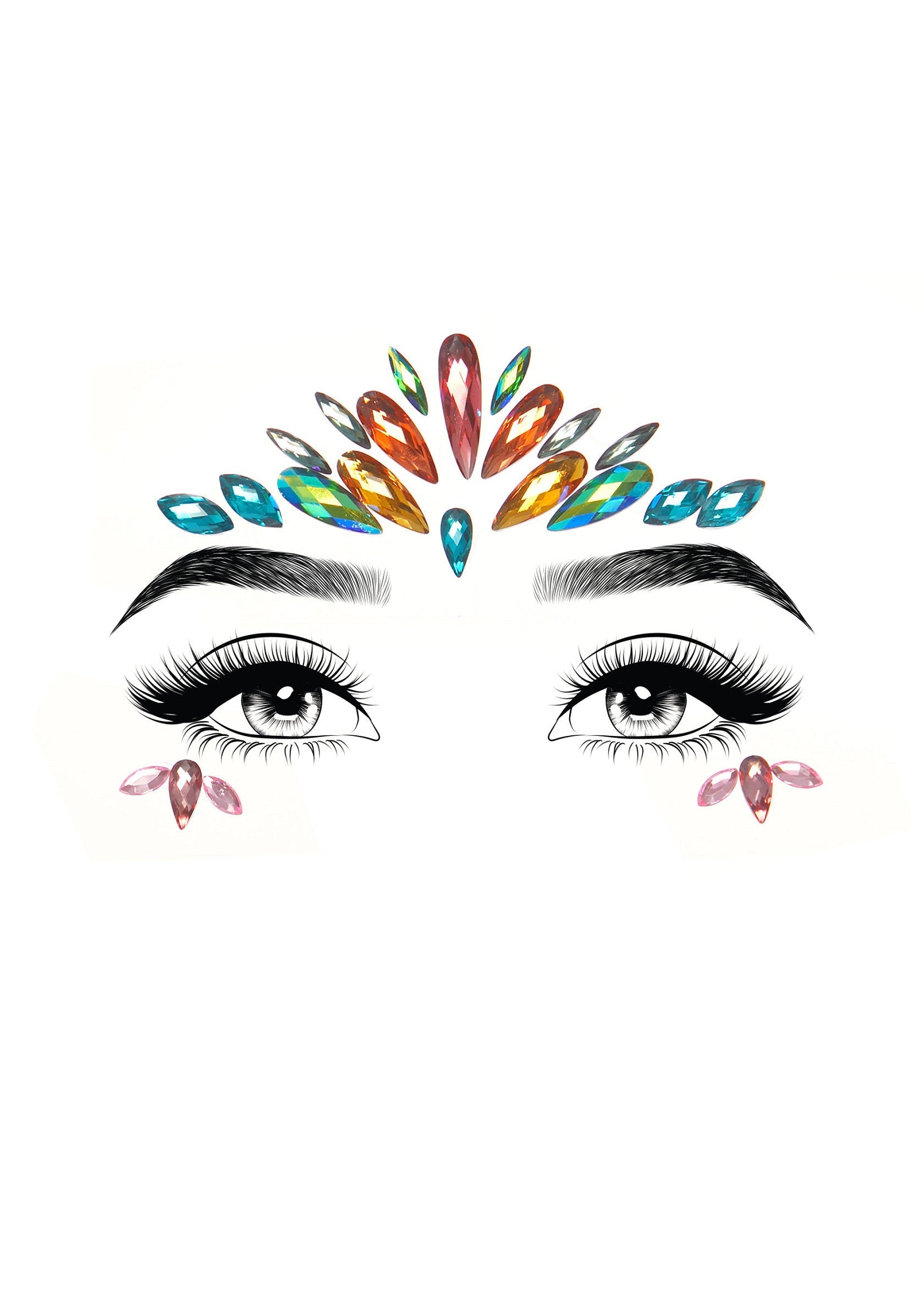 87994 leg avenue avri adhesive face jewels sticker