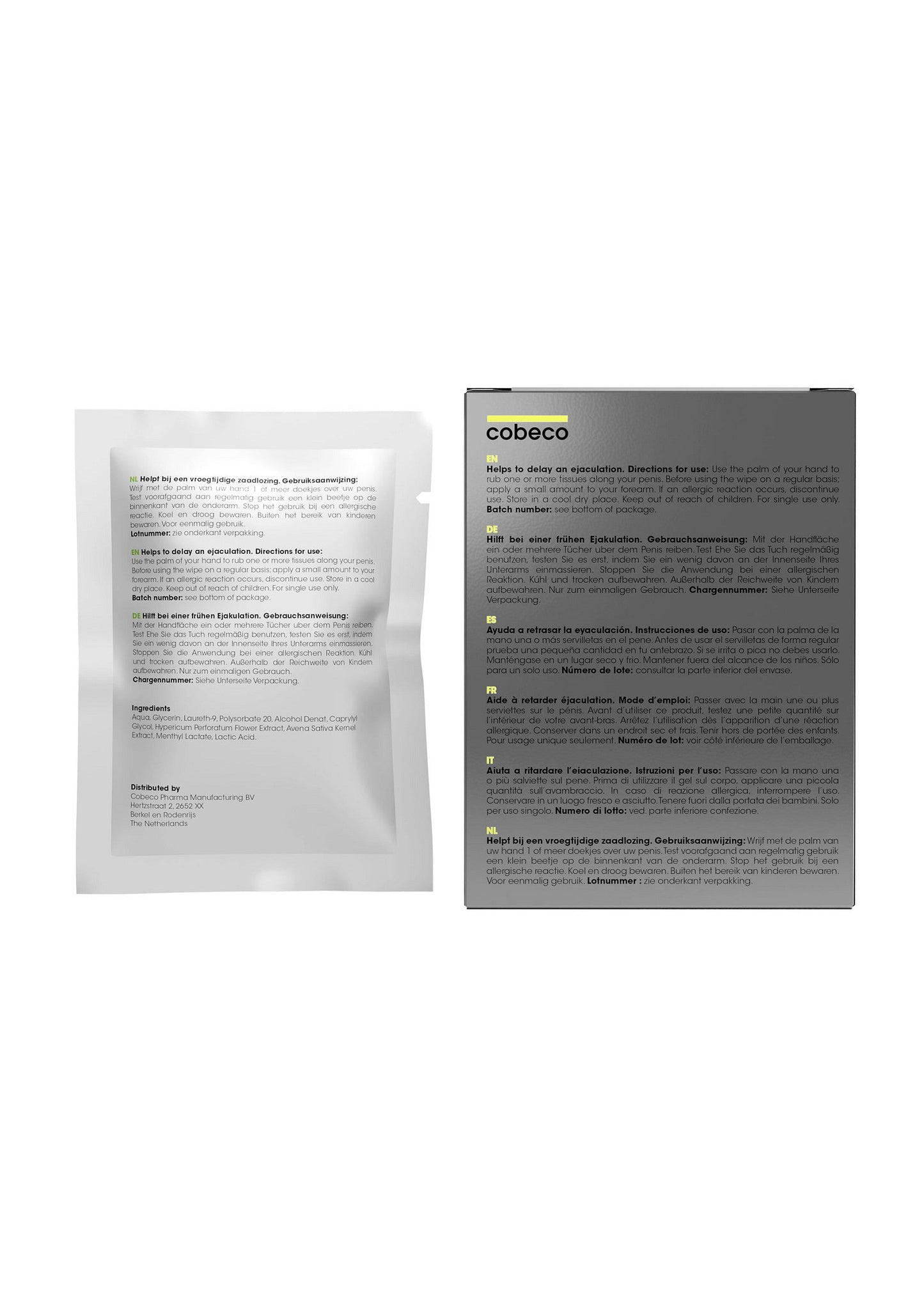 92629 cobeco male wipes delay 6x 25ml