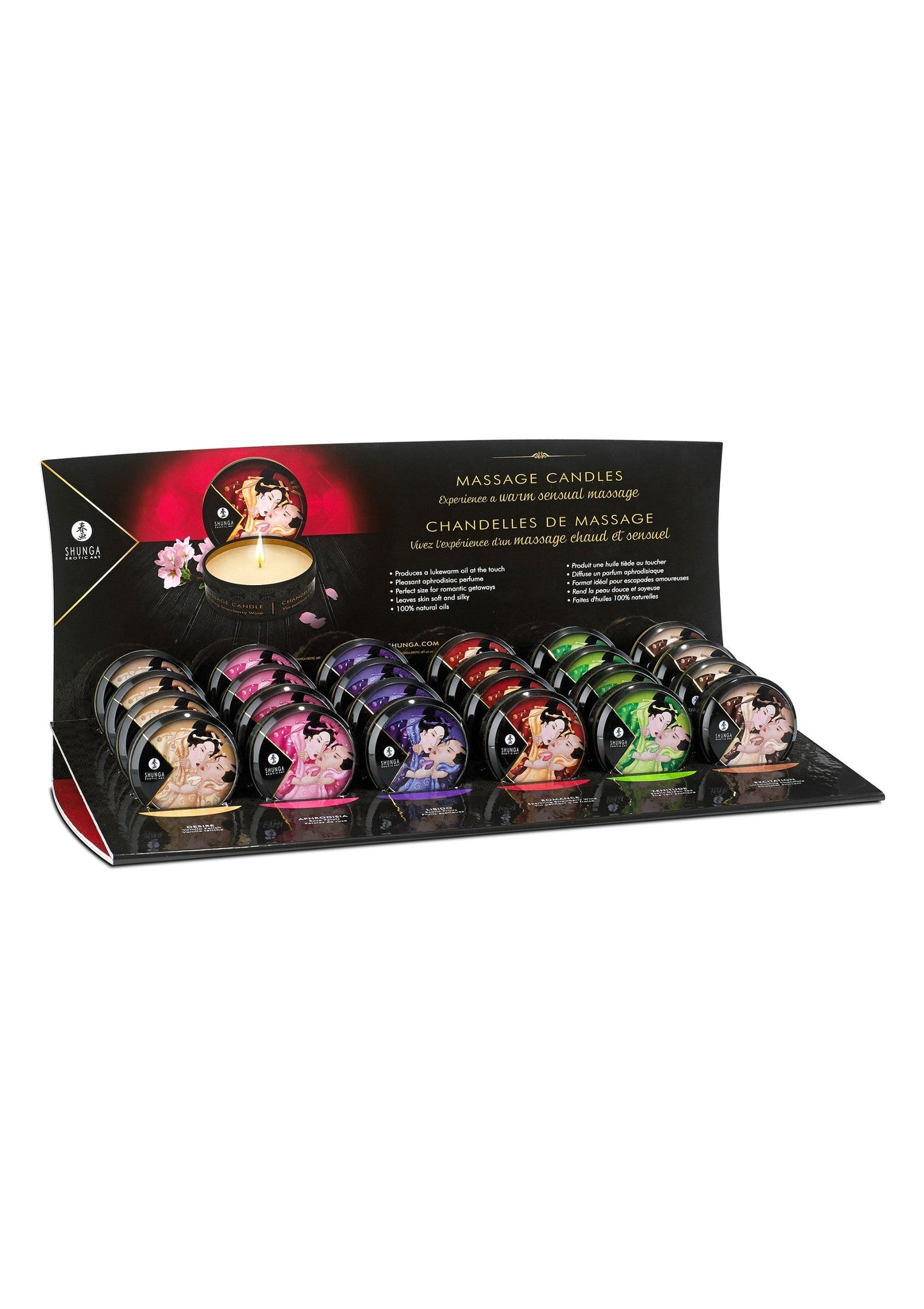 94527 shunga display mini massage candles