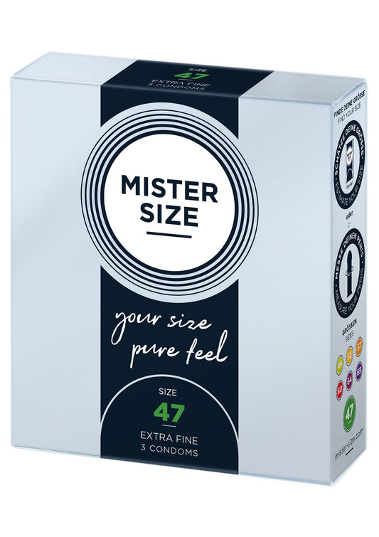97110 mister size 47mm condoms 3pcs