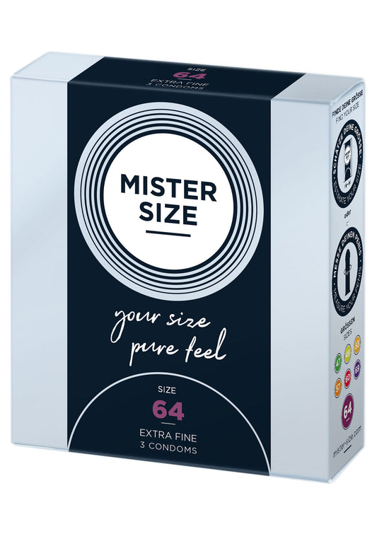 97115 mister size 64mm condoms 3pcs