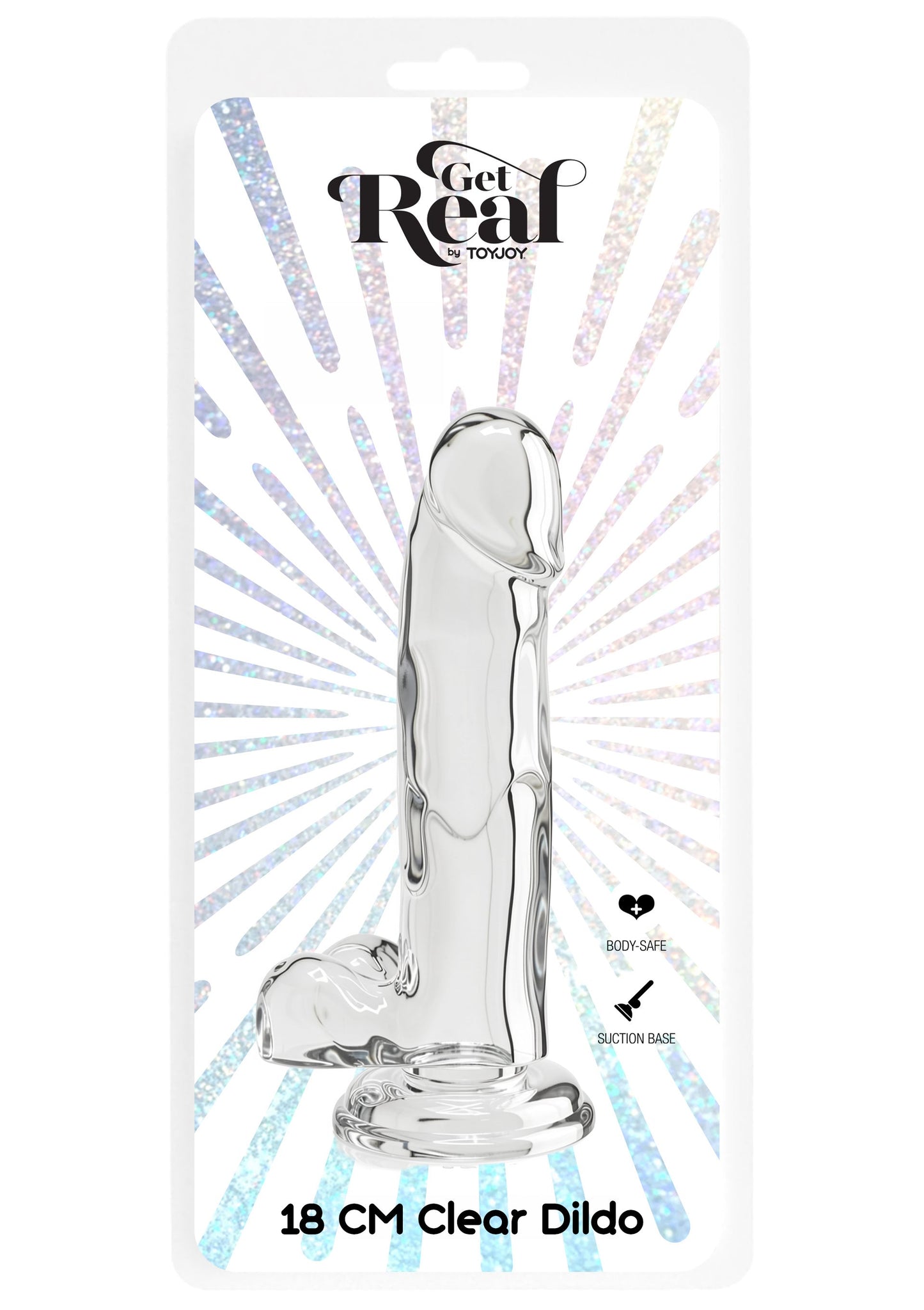 10125 toyjoy get real clear dildo tpe 18cm