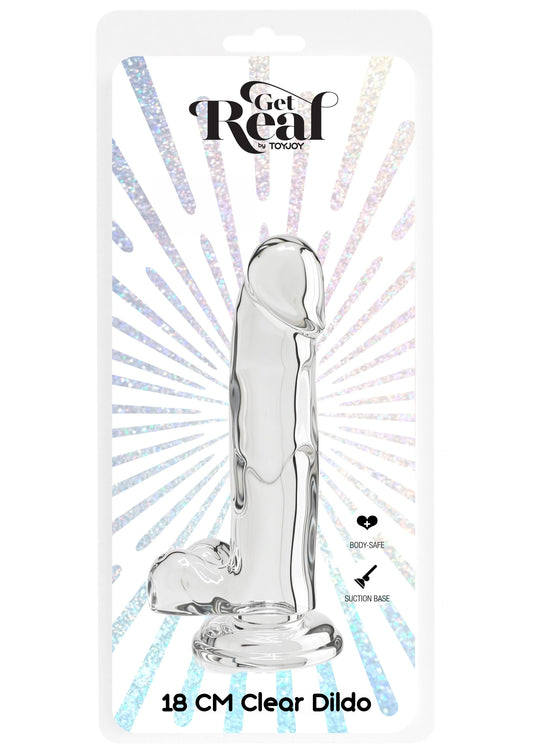 10125 toyjoy get real clear dildo tpe 18cm