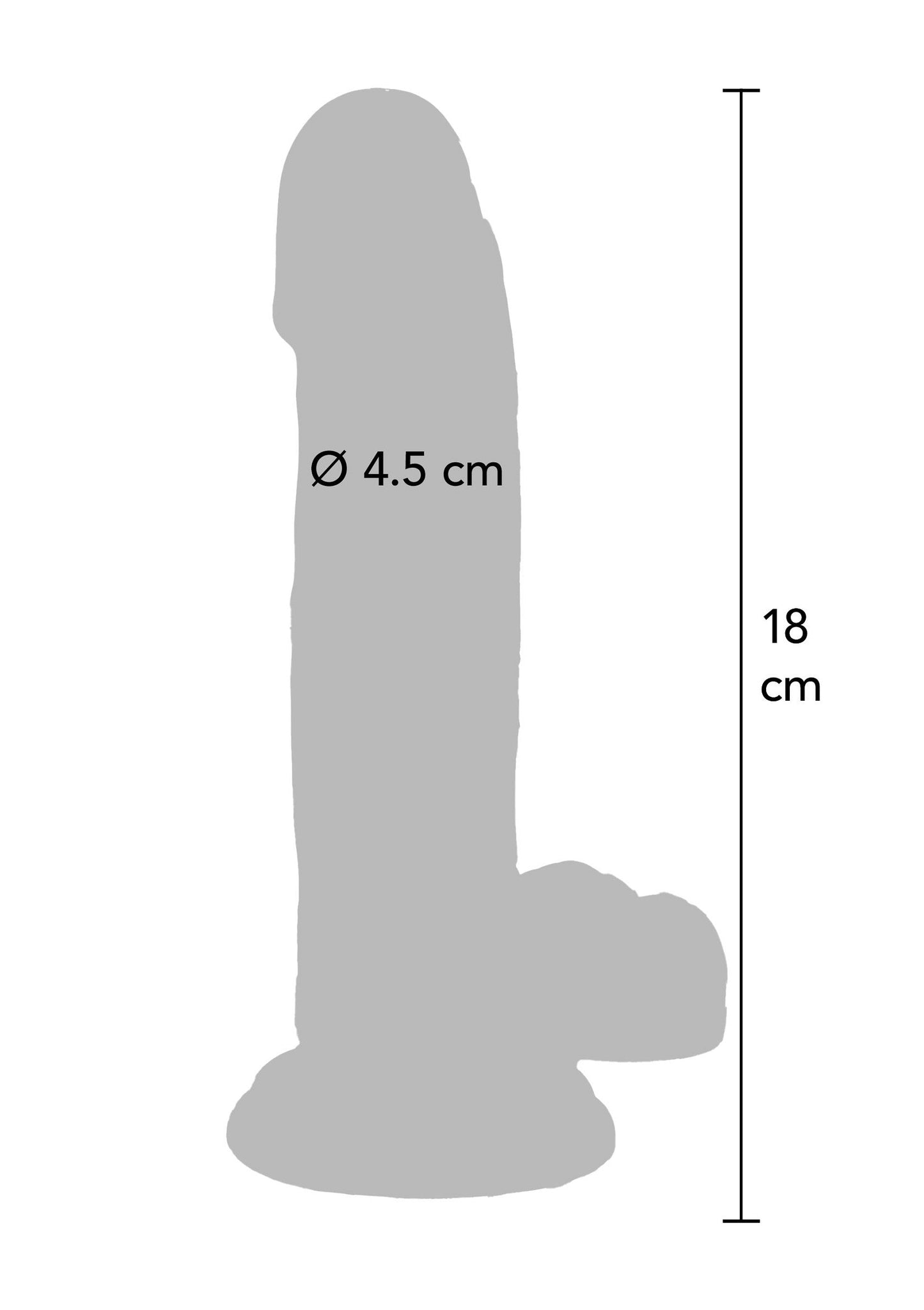 10125 toyjoy get real clear dildo tpe 18cm