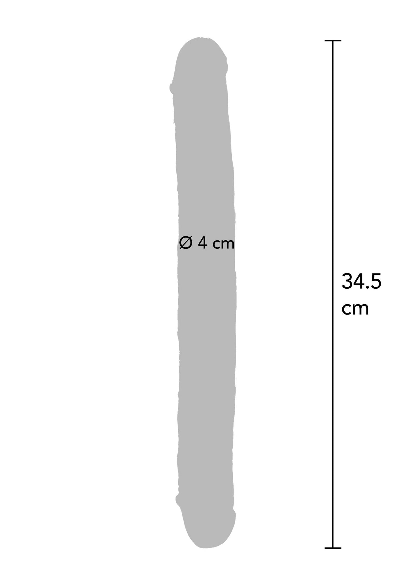10129 toyjoy get real clear double dong tpe 345cm