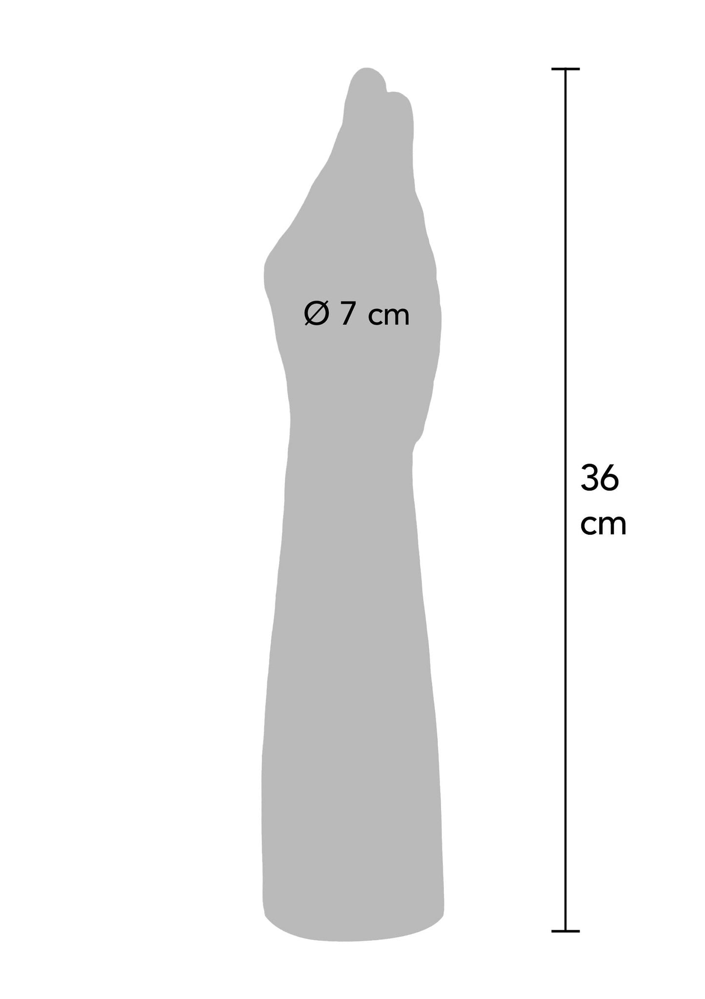 10138 toyjoy get real the hand dong pvc 36cm