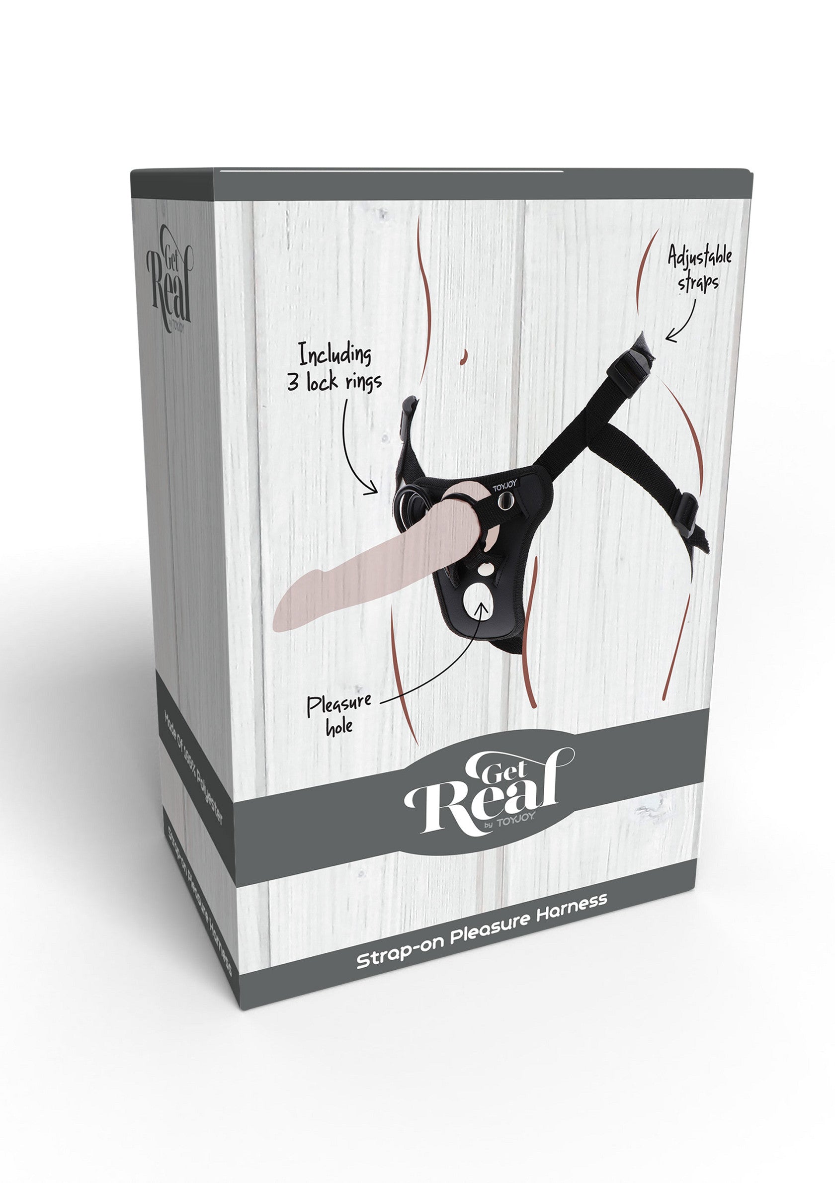 10142 toyjoy get real strap on pleasure hole harness