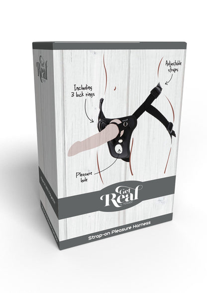 10142 toyjoy get real strap on pleasure hole harness
