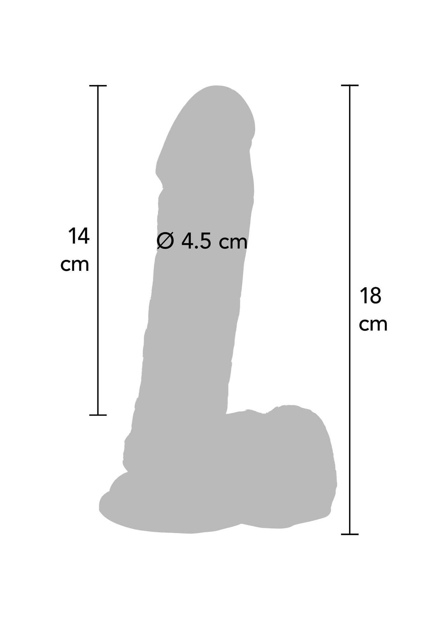 10166 toyjoy get real dildo pvc 18cm