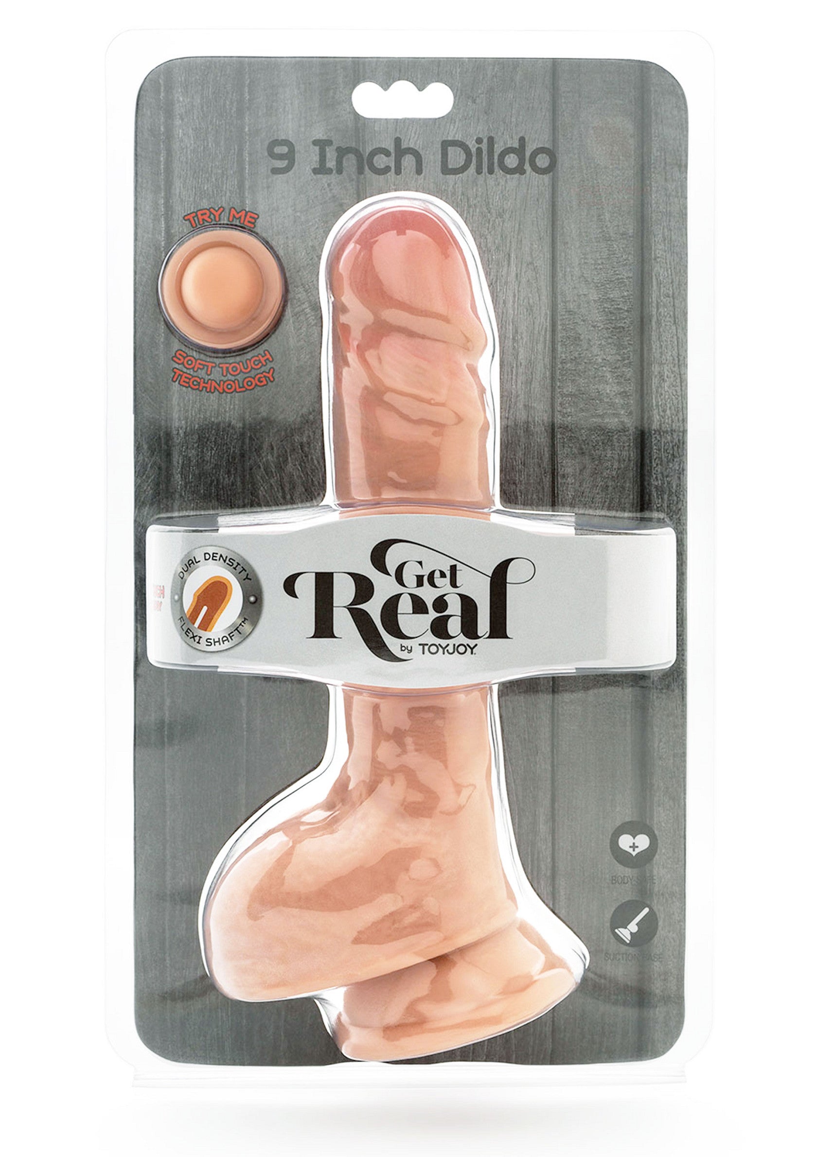 10177 toyjoy get real dual density dildo tpe 23cm
