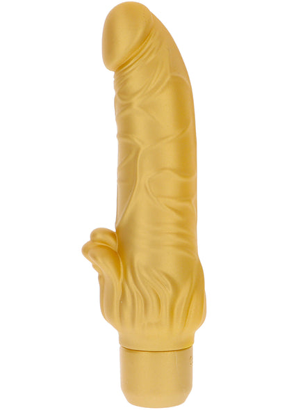 10189 toyjoy get real gold dicker stim vibrator 22cm