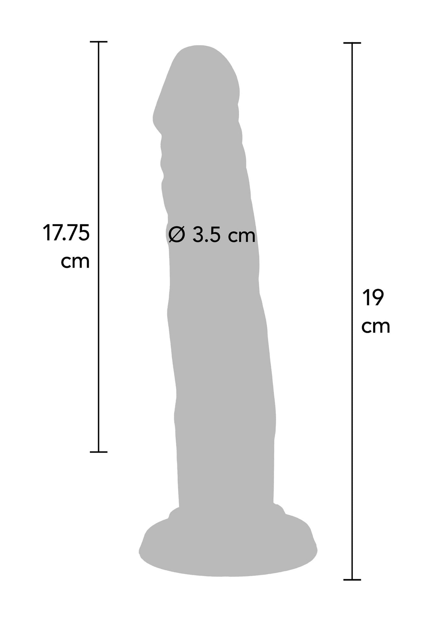 10190 toyjoy get real dong silicone 19cm